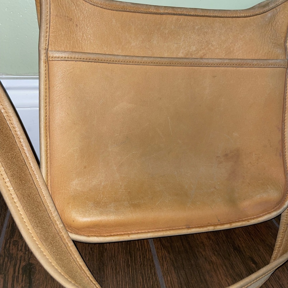 Vintage COACH #9966 Legacy 90S Y2K Saddle Bag Natural Feet hobo full grain - Picture 3 of 17